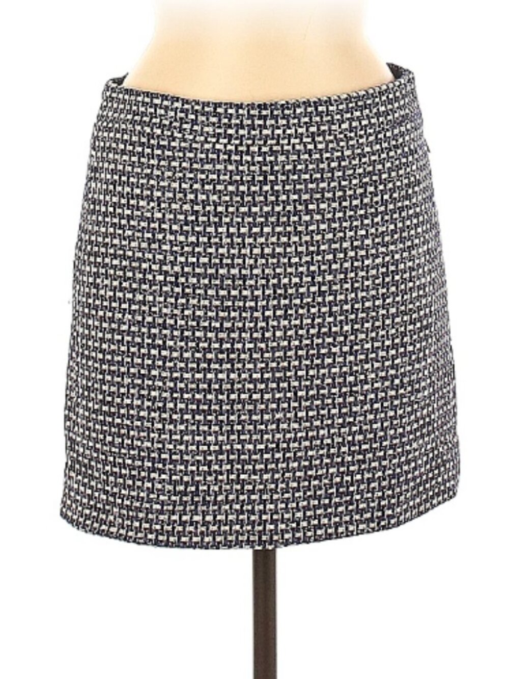 J Crew Black & Blue Tweed Mini Skirt